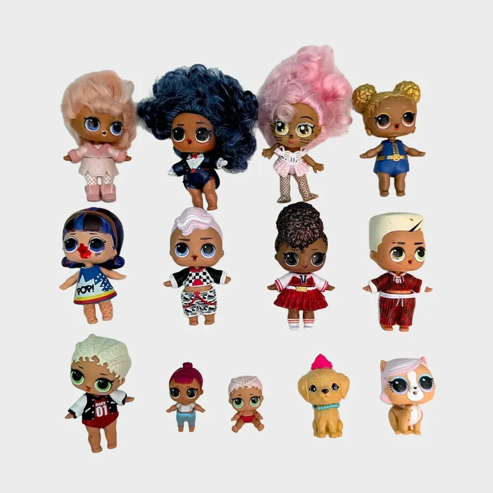 LOL Surprise Doll Lot 13 Figures Boys Girls Babies Pets Hair Goals MGA Bundle